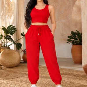 Women Red Co-ord Set