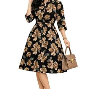 Women Floral Printed Midi Dress