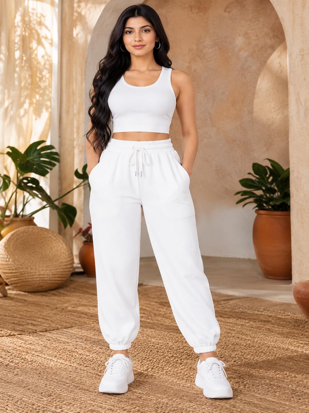 Women White Co-ord Set