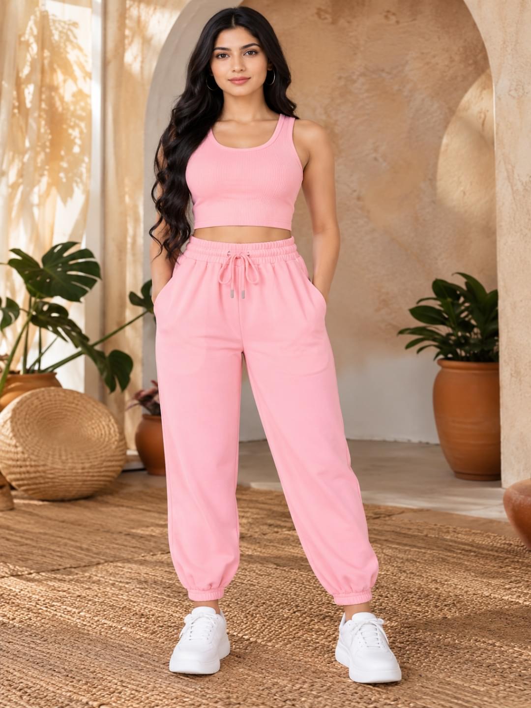 Women Pink Co-ord Set